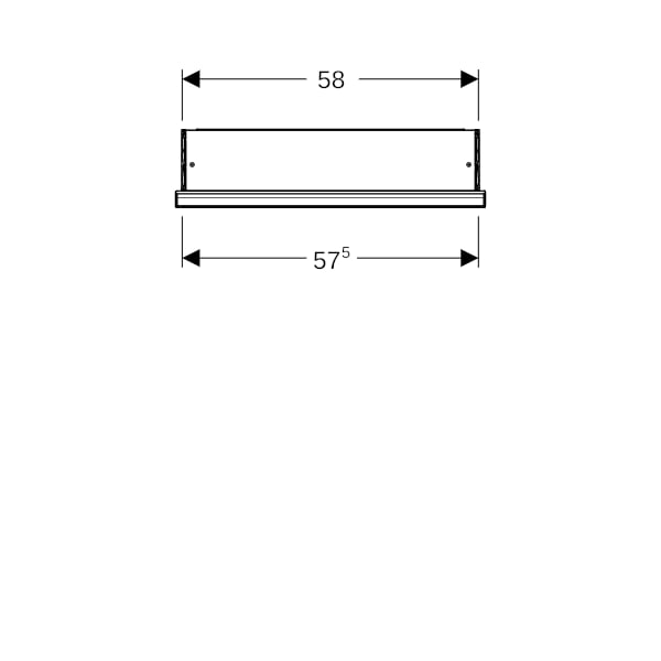 Geberit ONE Spiegelschrank mit ComfortLight 1 Tür li, UP-Mont., 60x90x15cm, alu.