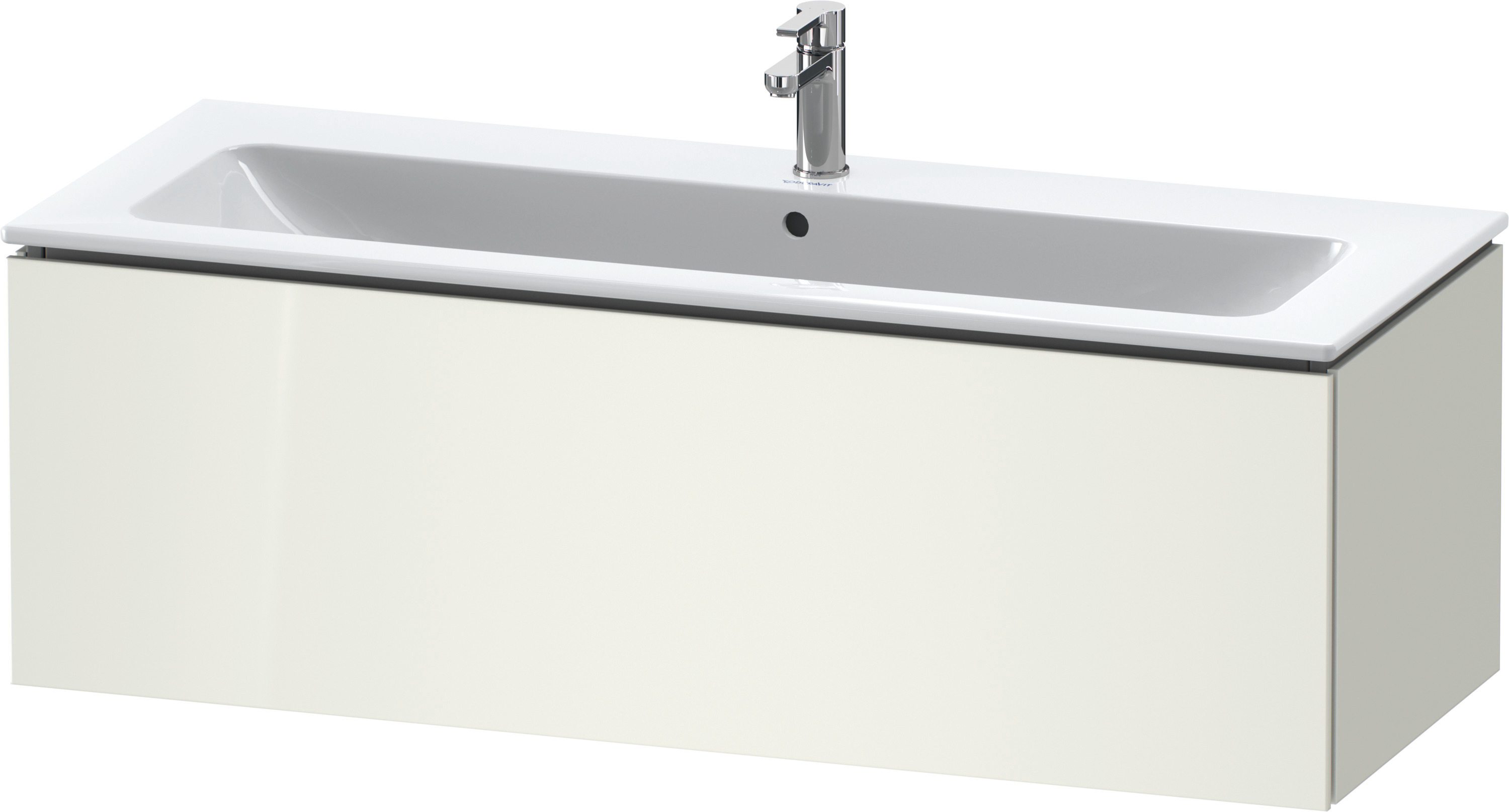 Duravit WTU wandh. L-Cube 481x1220x400mm 1 Auszug, f.233612, weiß hgl. (dekor)