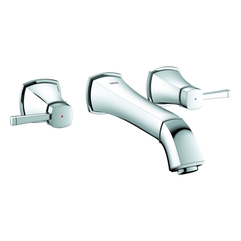 GROHE 3-Loch-WT-Batterie Grandera 20415 Wandmontage FMS Ausladung 234mm chrom