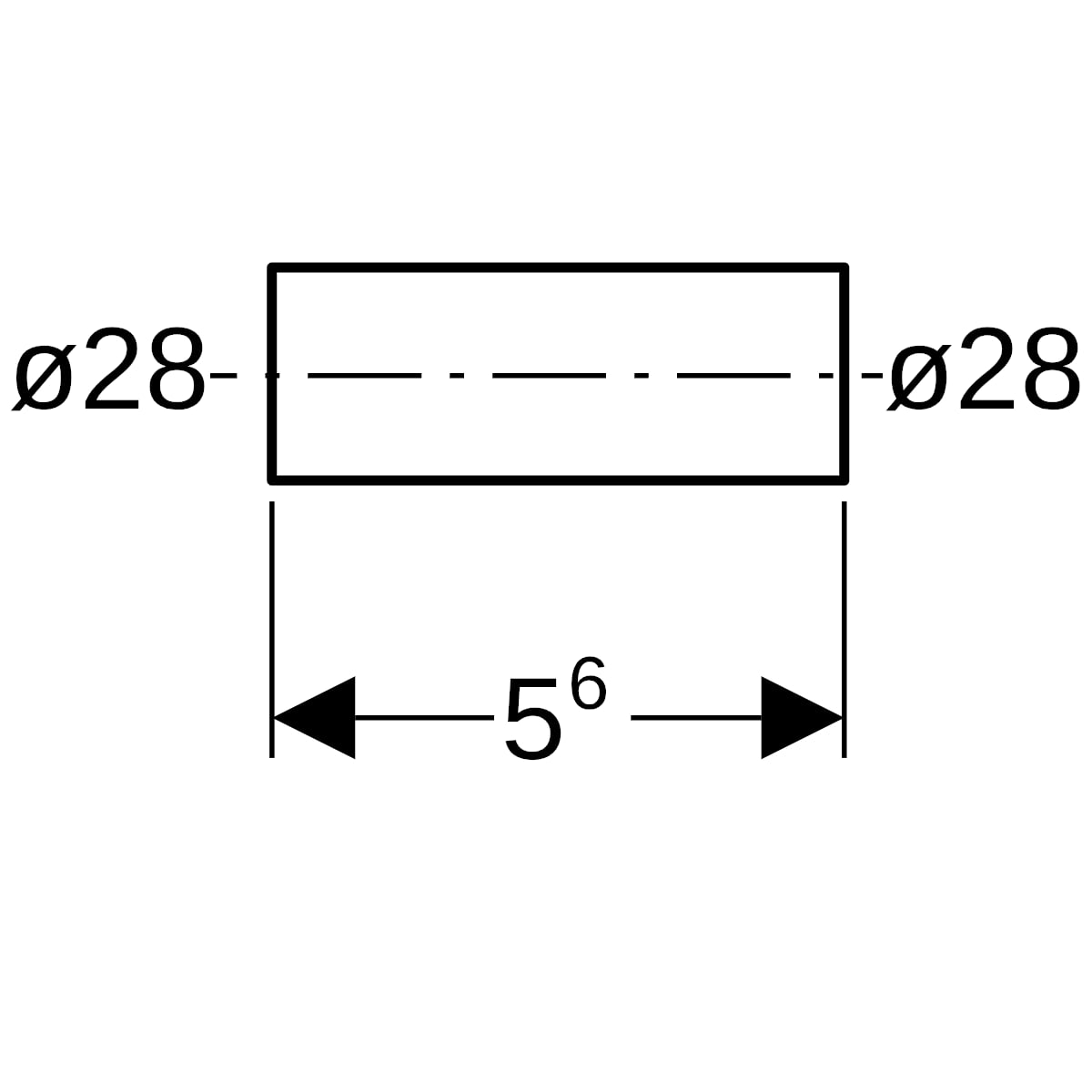 Geberit Mapress Edelstahl Rohrnippel d28
