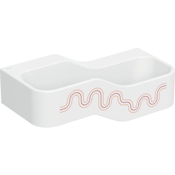 Geberit Bambini Spiel-/Waschlandschaft B:90cm 2 Waschpl., tieferes B re, o. Hl., rot