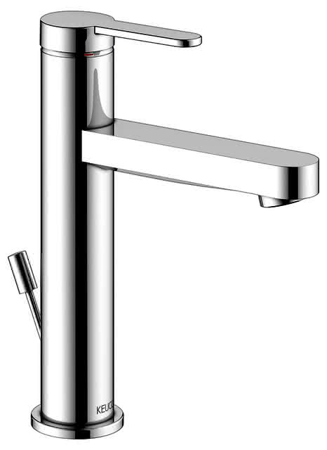 KEUCO EHM-WT-Mischer 130 IXMO 59501, m.Zug.-Ablgrt. Flat, Rosette rd. verchr.
