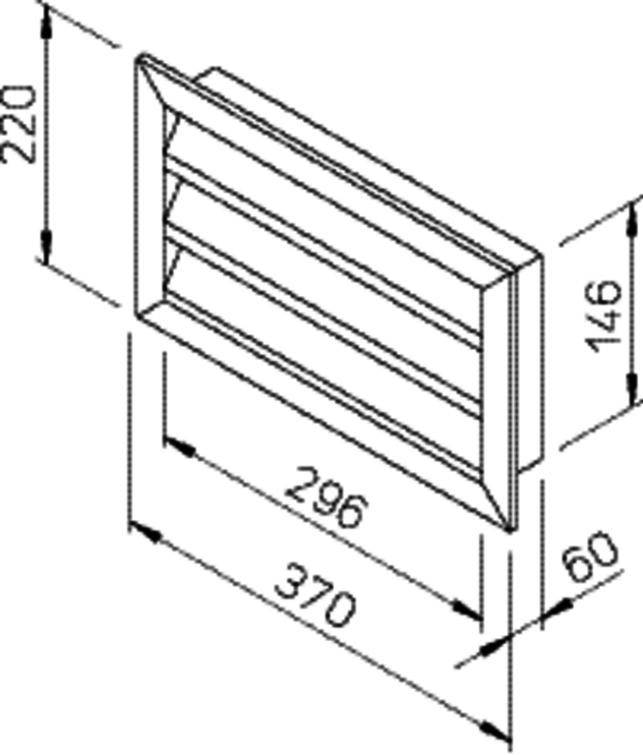 Helios WSG 30/15 Wetterschutzgitter rechteckig Aluminium eloxiert