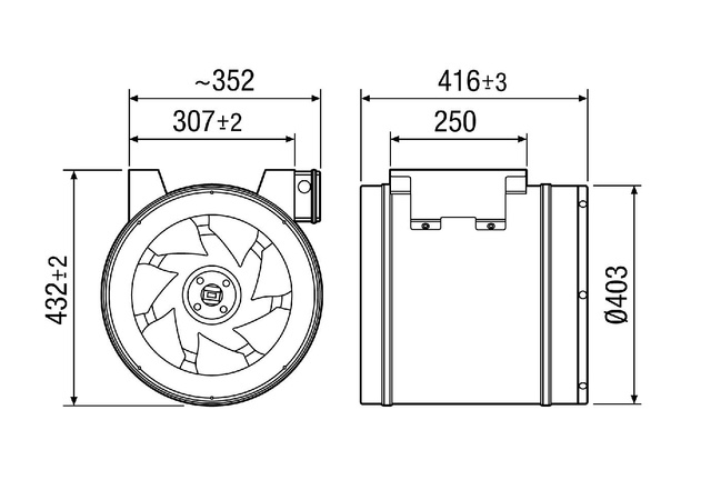 Maico Diagonal-Ventilator EDR 40 DN400