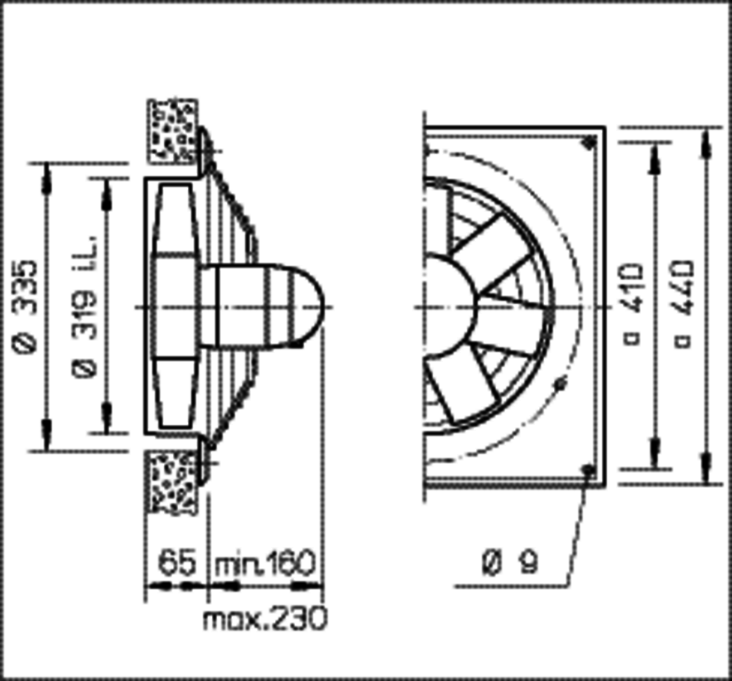 Helios HQW 315/4 EX Axialventilator 1-PH, EX-gesch. II 2G