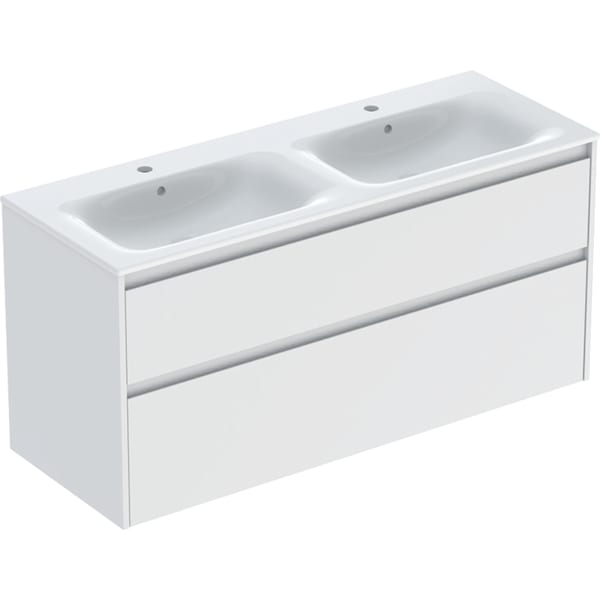 Geberit Renova Plan Set DMWT m. US, 2 Schubl. 130x62,1x48cm, weiß/l. seidenmatt