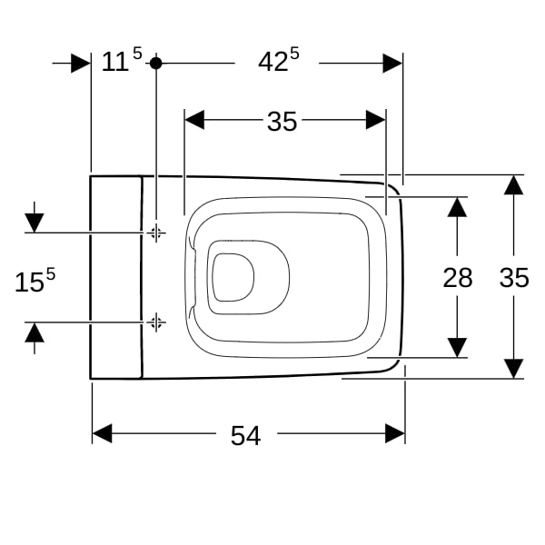 Geberit Xeno2 Wand-WC Tiefspüler geschlossene Form Rimfree, weiß KeraTect