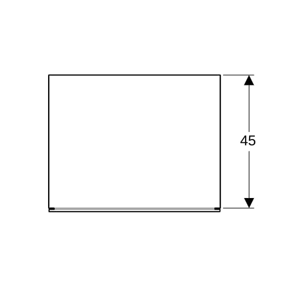 Geberit Xeno2 Seitenschrank mit 1 Schublade 58x20x46,2cm, sculturagrau