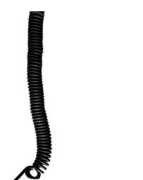 MHG Spiralkabel schwarz 2-adrig mit AEH isoliert