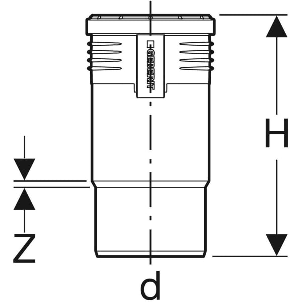 Geberit Silent-PP Langmuffe d50