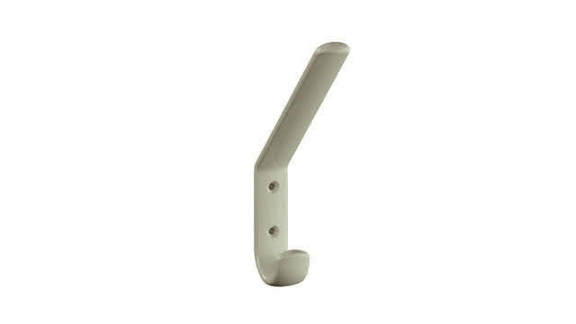 HEWI Garderobenhaken Ser 477, H:165mm reinweiß