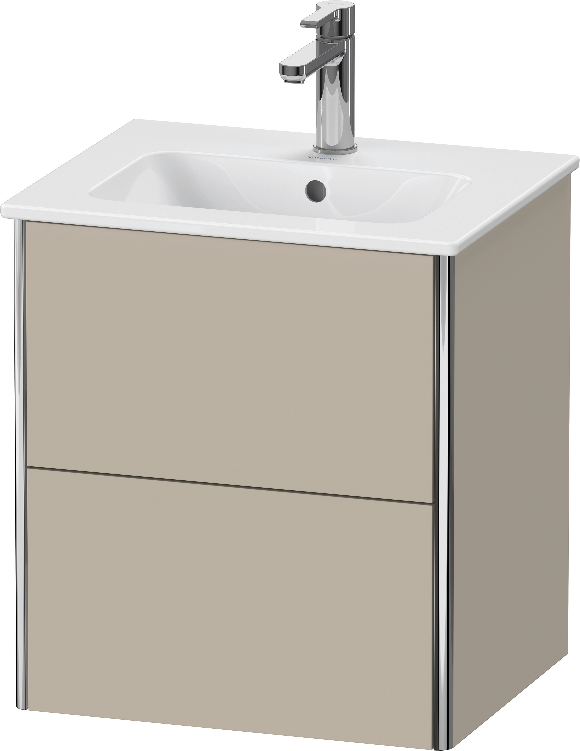 Duravit WTU XSquare wandhängend, 2 Schubk. 560x510x418mm, Taupe Seidenmatt