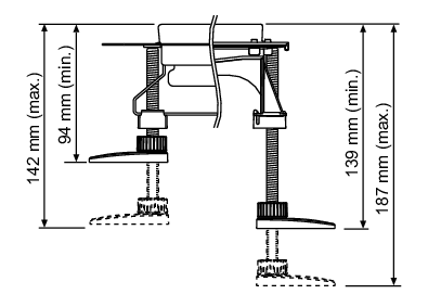 TECEdrainline Montagefüße 139-187 mm für Ablauf "Max"