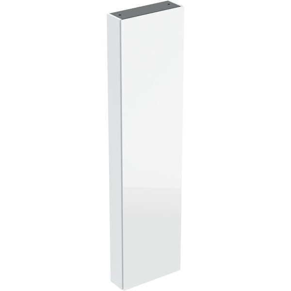Geberit Hochschrank, 1 Tür u. i.Spiegel 45x180x15cm, weiß hgl./Glas weiß