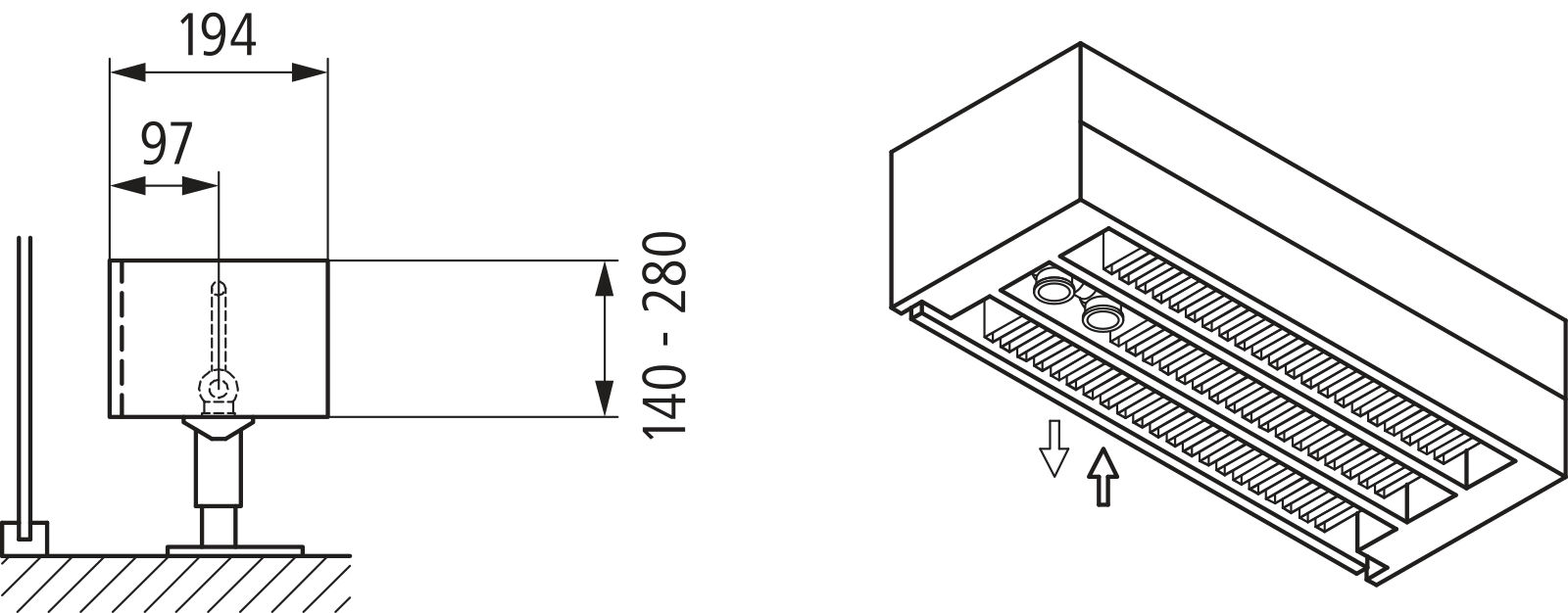 Kermi Kon m. Str. Typ33 BH70x194x800mm QN576, weiß, 6bar, m. Abd, AB 12