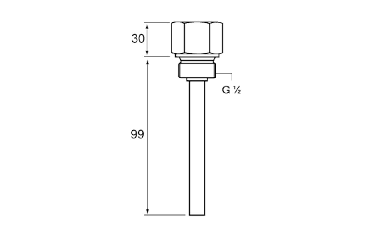 GRUNDFOS Zubehör für Steuer- und Regels. Rohr-Einschraub 100mm