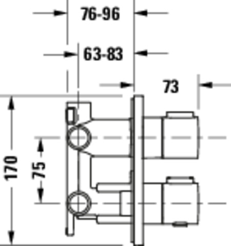 Duravit Thermostatarmaturen Thermostat UP-Set Rosette rund,Verb.2,Bronze Gebürstet