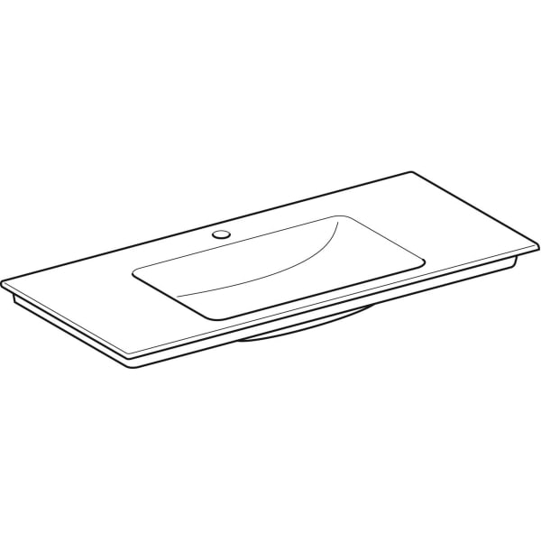 Geberit ONE Möbelwaschtisch 105x48 cm m.Hl., o.Ül., weiß, KeraTect