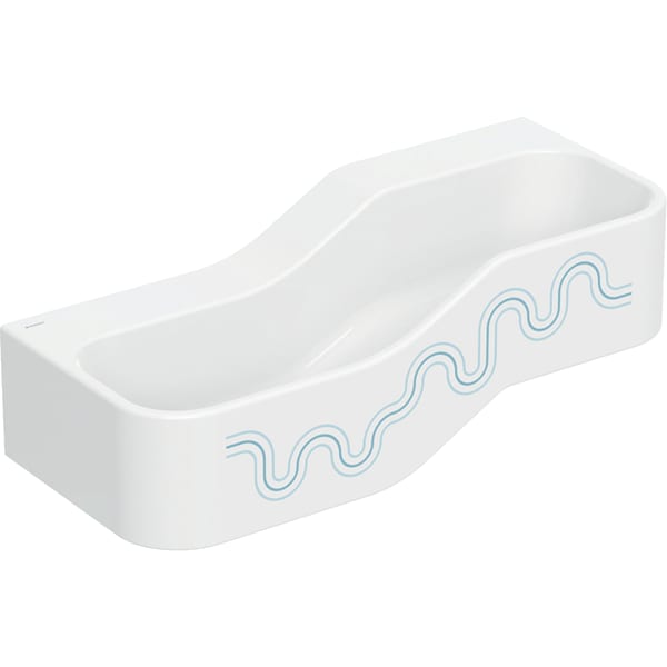 Geberit Bambini Spiel-/Waschlandschaft B:90cm 2 Waschpl., tieferes B li, o. Hl., blau