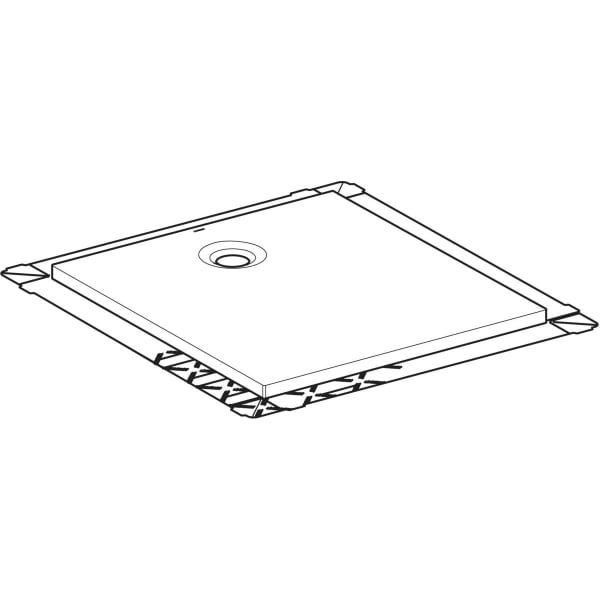 Geberit Olona Duschwanne 100 x 90 cm rechteckig, mit Dichtvlies, weiß matt