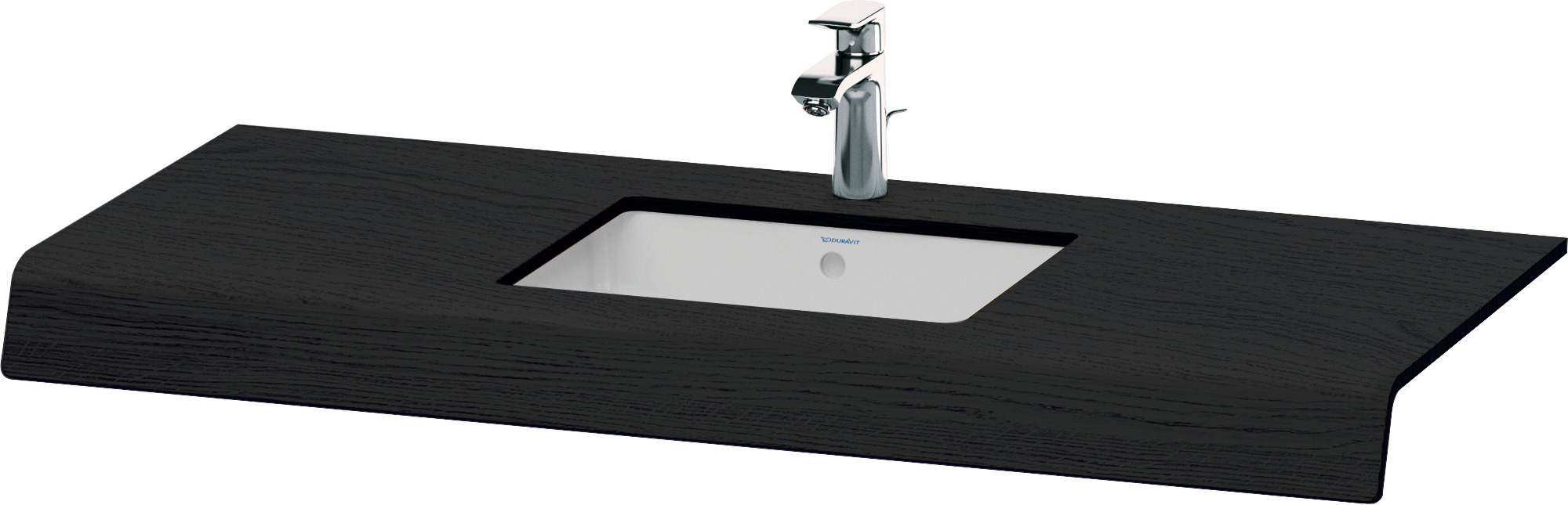 Duravit Konsole var. DuraStyle 550x800x100mm 1 Ausschnitt, Eiche Schwarz