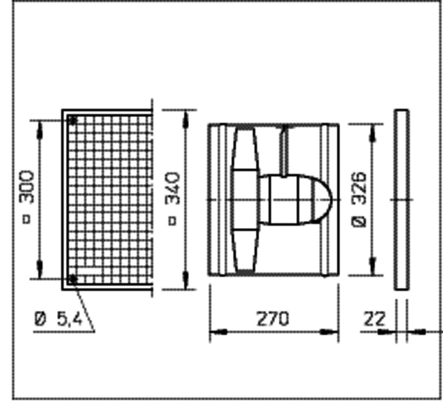 Helios HSW 315/6 Axialventilator 1-PH, Regelbar m. Gitter