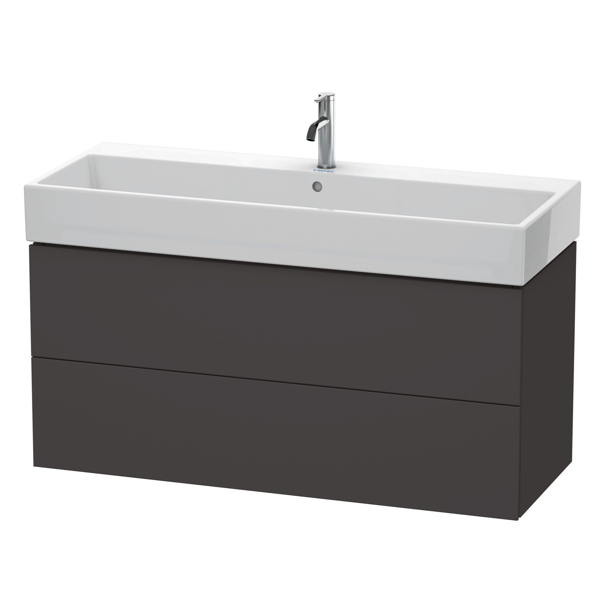 Duravit WTU L-Cube 544x1184x459mm 2 Schubkästen, Graphit Supermatt