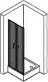 Hüppe Design elegance Pendeltür f.S-Wand 900x1900mm 8E1402 087 321 silber/klar