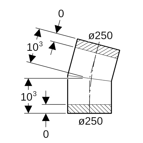 Geberit PE Segmentbogen 15Gr d250