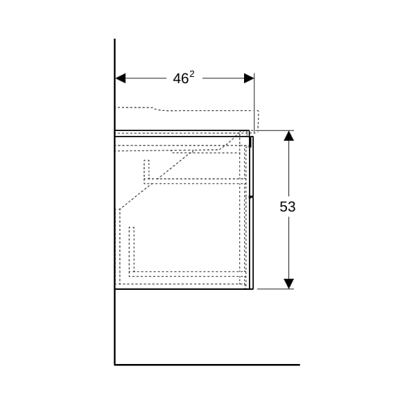 Geberit Xeno2 Unterschrank f. WT m. B:120cm m. 4 Schubl., 117,4x53x46,2cm, weiß