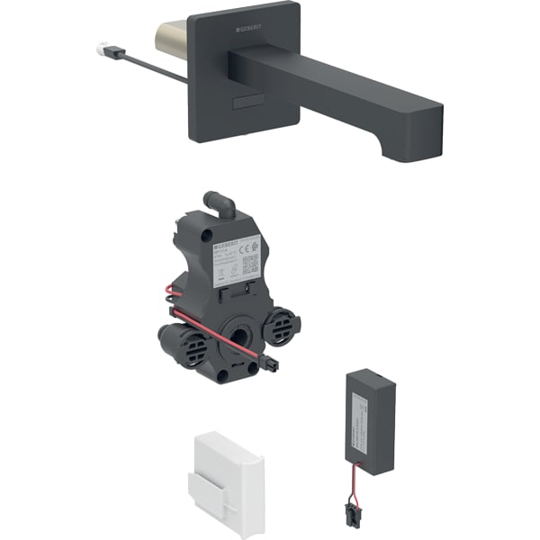 Geberit Brenta WT-Arm.,Wandmontage, Batterie für UP-Funkt.Box, m.Misch.,L:22cm, swm