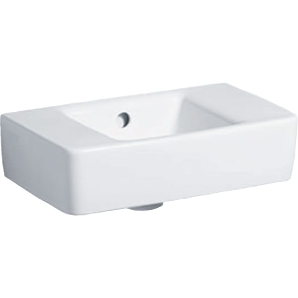 Geberit Renova Compact HWB, verk. Ausladung 40x25cm, o. Hl., m. Ül., weiß Geberit Renova Compact HWB, verk. Ausladung 40x25cm, o. Hl., m. Ül., weiß
