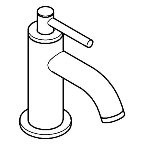 GROHE Standventil Atrio 20658 XS-Size Hebelgriff warm sunset
