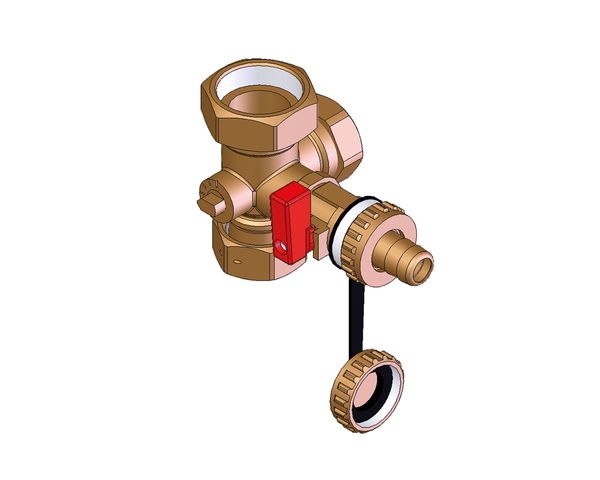 Flamco Kugelhahn m. 1" ÜWM, 3/4" ÜWM KFE 3/8" ÜWM