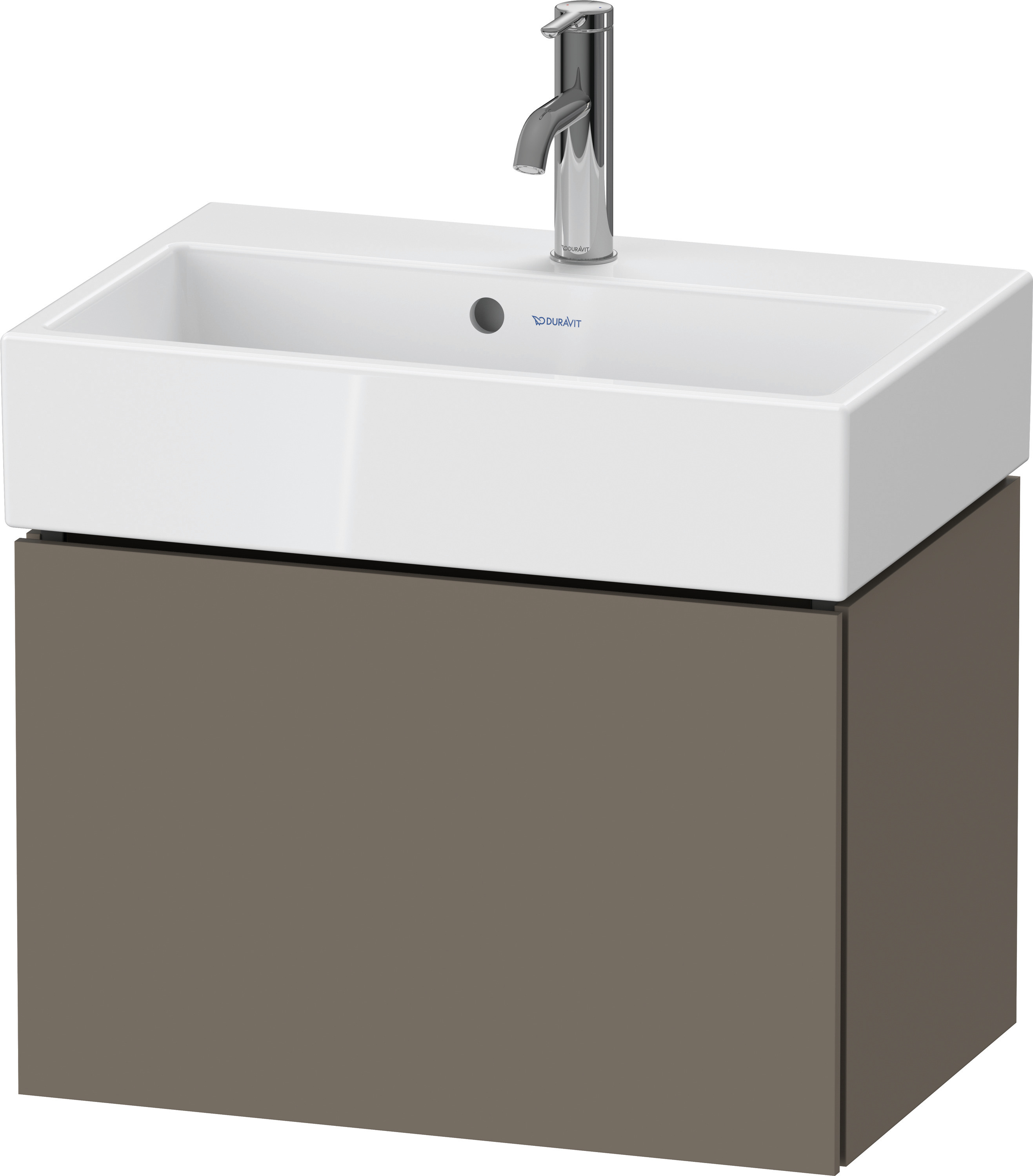 Duravit WTU L-Cube wandhängend, 1 Auszug 394x584x391mm, Flannel Grey Sdm.