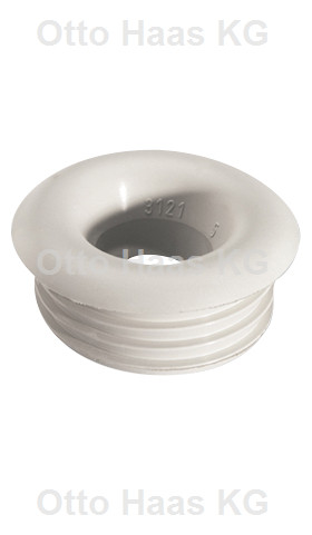 Haas Gummi-Spülrohrverbinder Größe 1, ohne Rosette, Nr. 3121