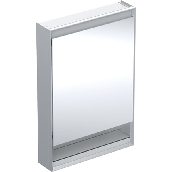 Geberit ONE Spiegelschrank mit Ni/Comf.Light 1 Tür li, AP-Mont., 60x90x15cm, alu.