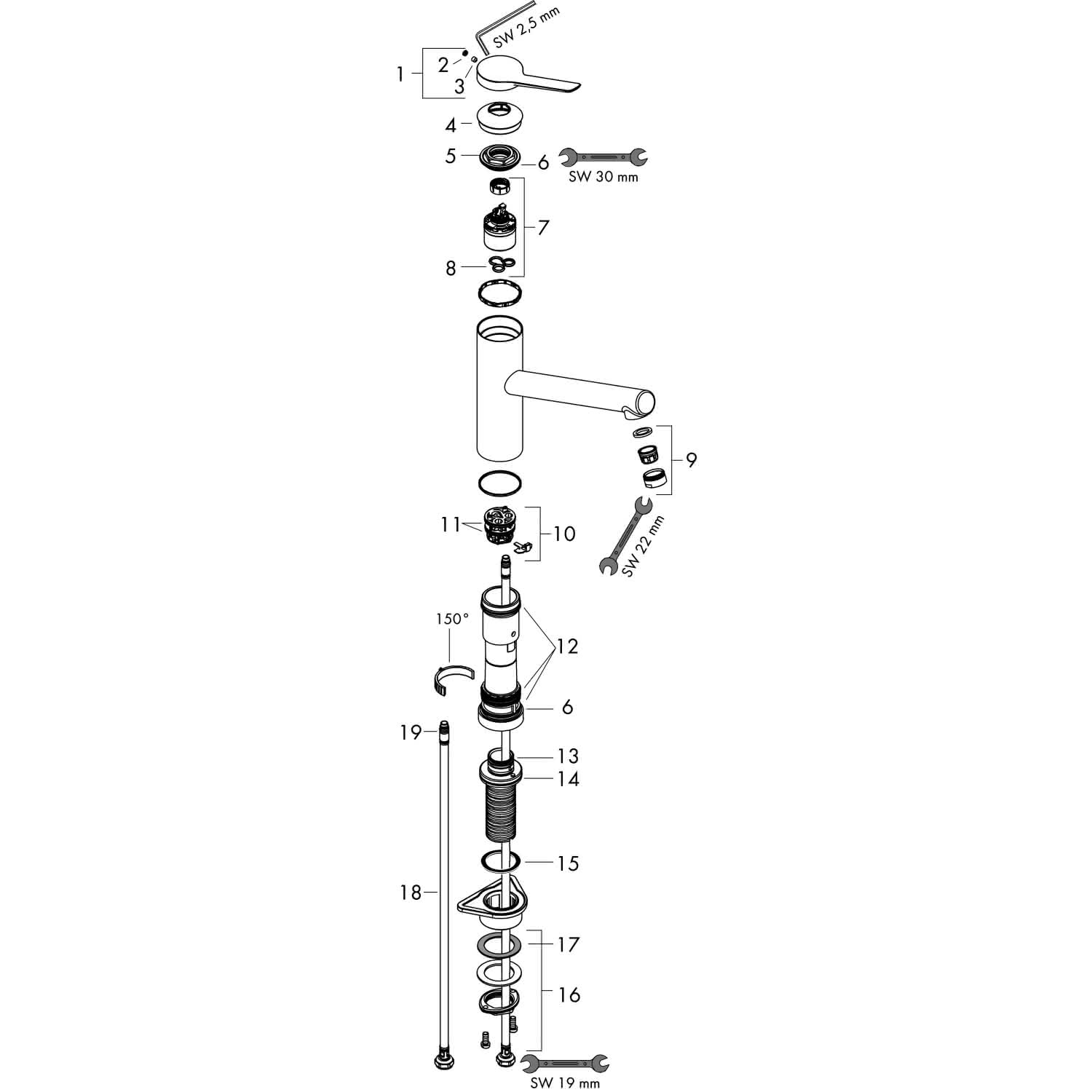 Hansgrohe Spültischmischer 160 Zesis M33 Vorfenster 1jet chrom