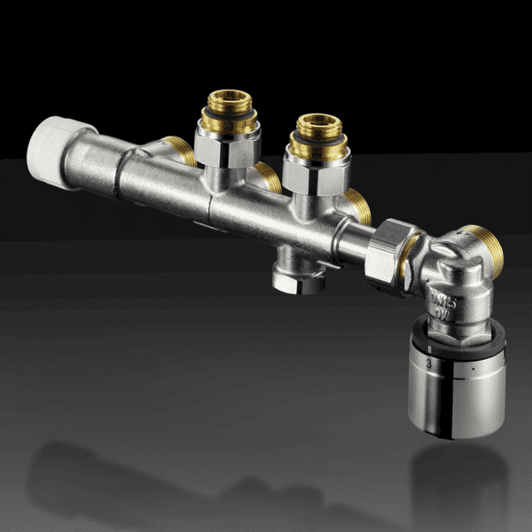 OVENTROP-Anschlussarmatur Multiblock T-RTL, Eckform, G 1/2 AG