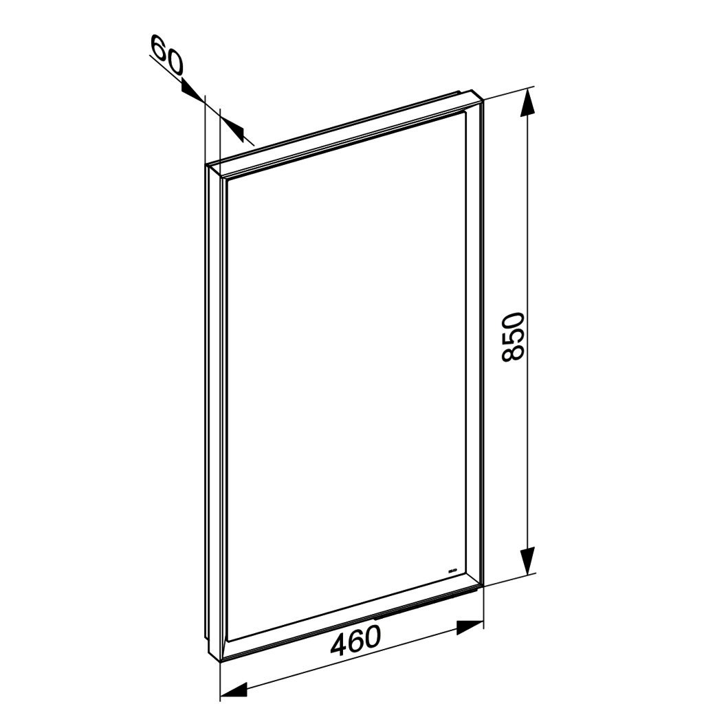 KEUCO LS R. Lumos 14597, silber-erloxiert, 460 x 850 x 60 mm