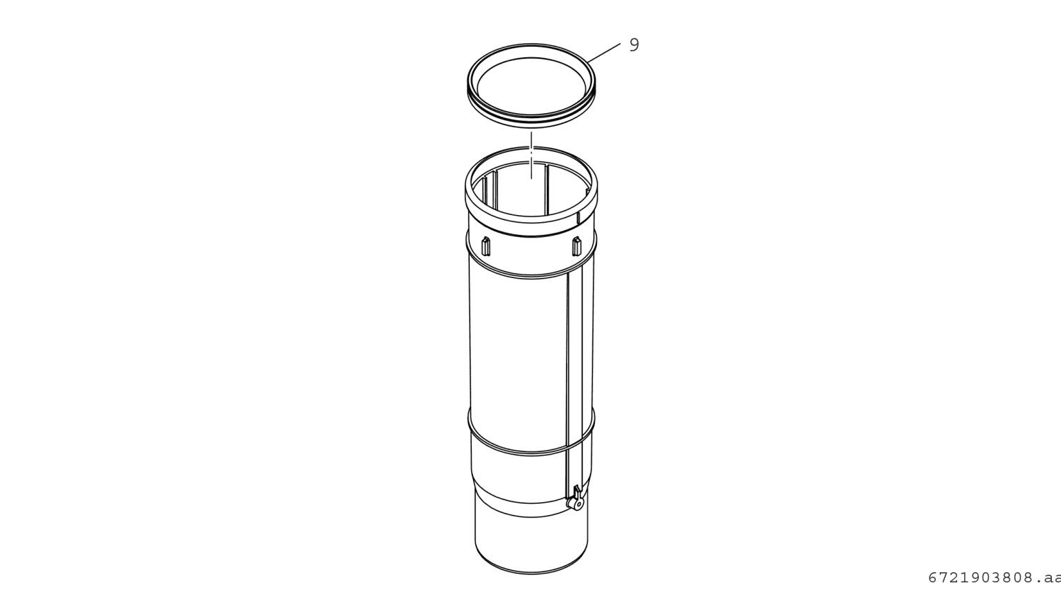BOSCH Abgaszubehör FC-SO80 Schiebemuffe d:80mm, Länge: 300mm