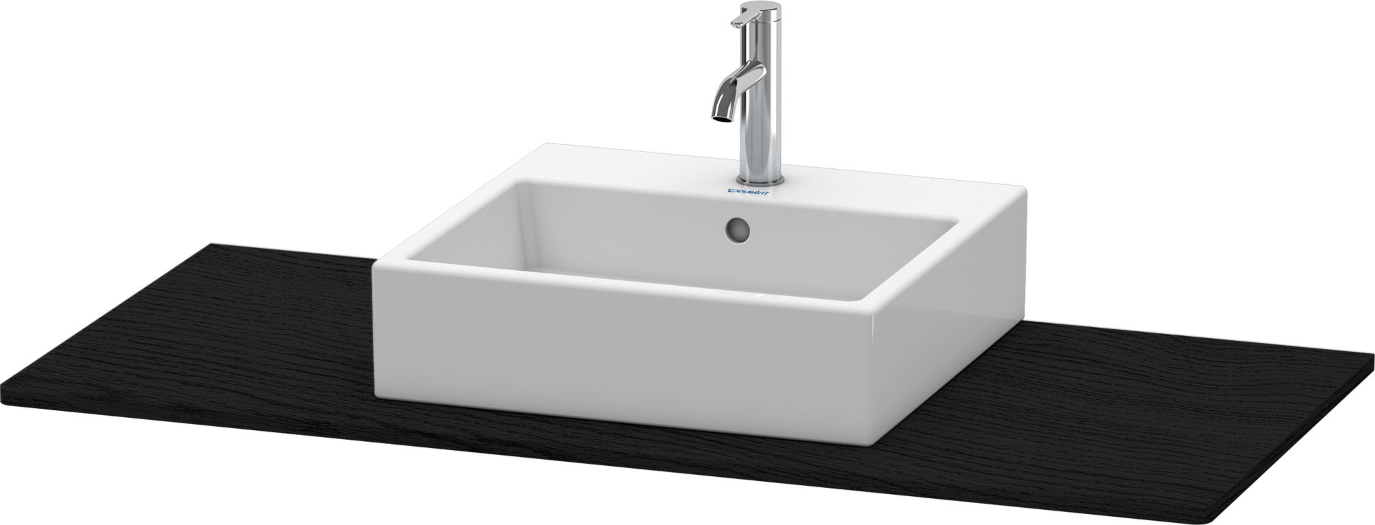 Duravit Konsole XSquare mit einem Ausschnitt 16x1200x550mm, Eiche Schwarz