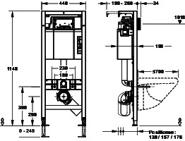nextVIT WC-Element Typ A31 SBH 120 Barrierefrei