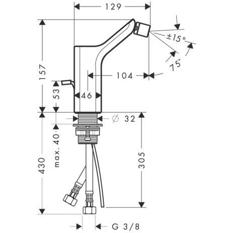 Hansgrohe Bidetmischer Axor Urquiola chrom