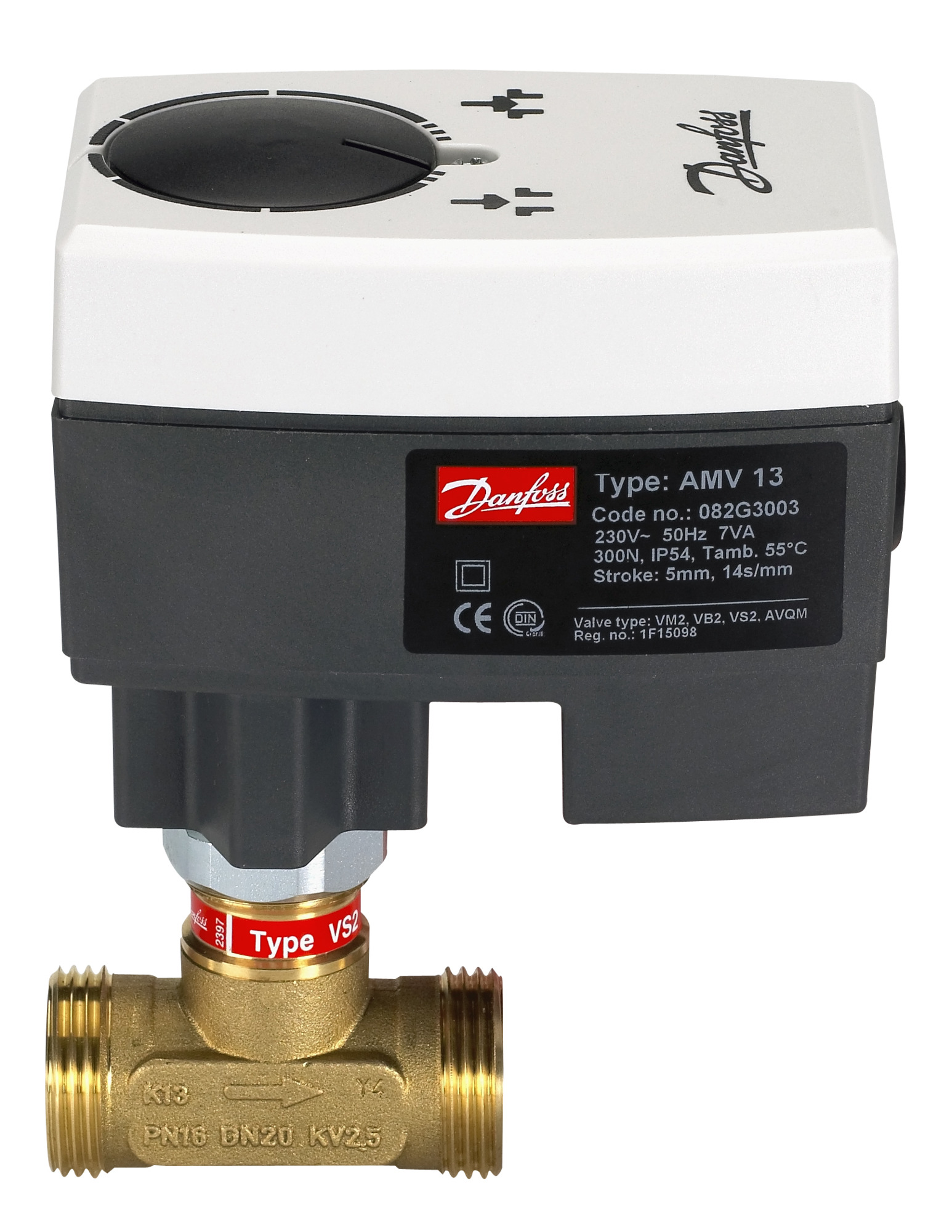 Danfoss Durchgangsventil VS2 DN20 Kvs 2,5, PN16, entzinkungsfreies Messing
