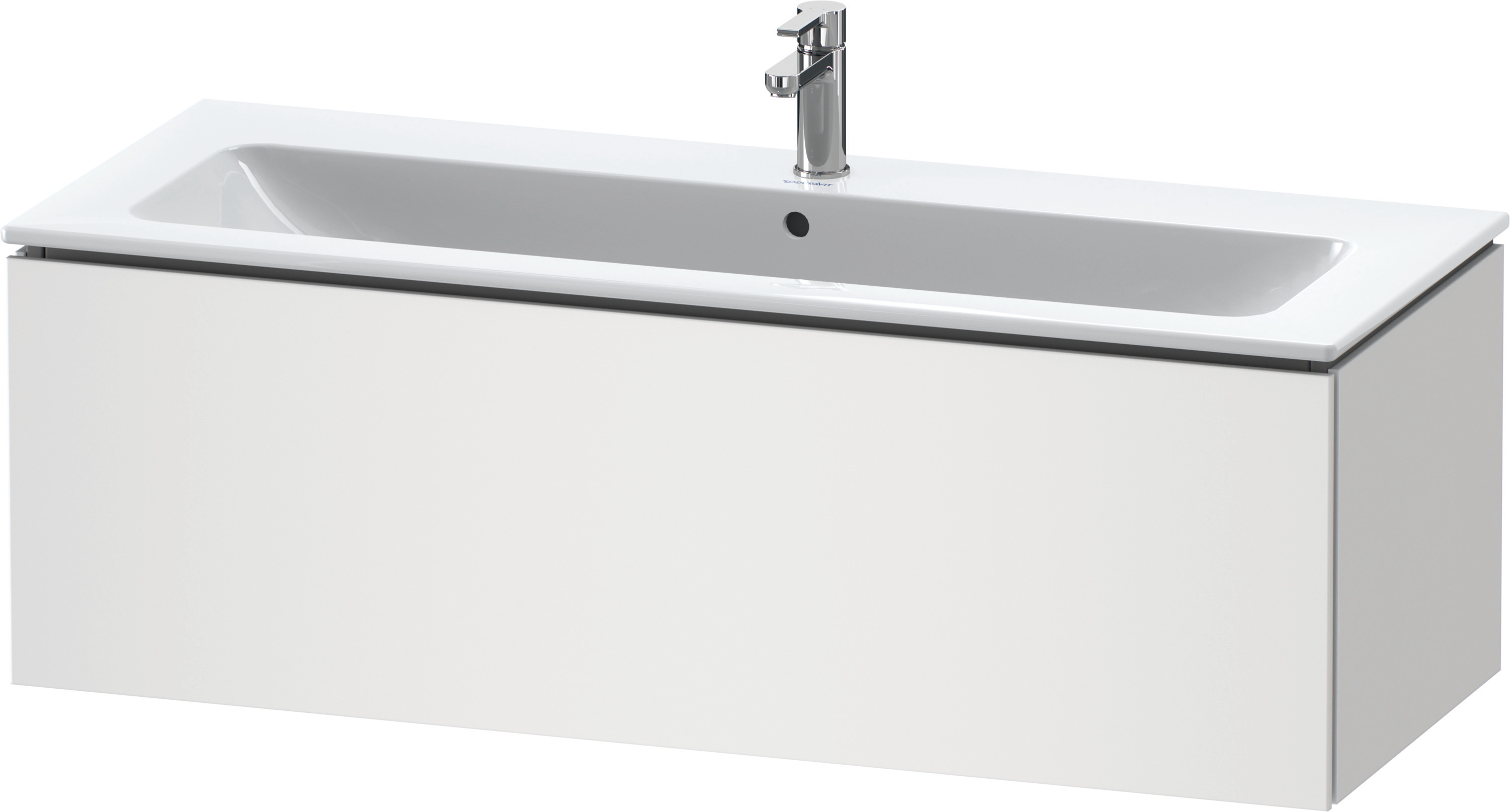 Duravit WTU wandh. L-Cube 481x1220x400mm 1 Auszug, f.233612, weiß matt