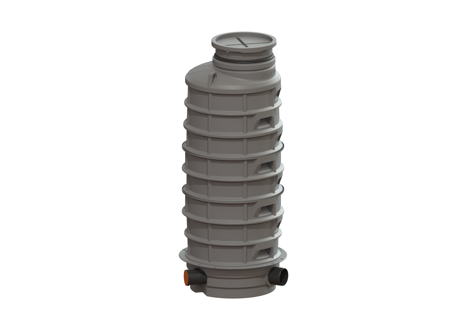KESSEL-Rückstauschacht LW 1000 Zulauf DN 150, Auslauf DN 200, 2680 mm