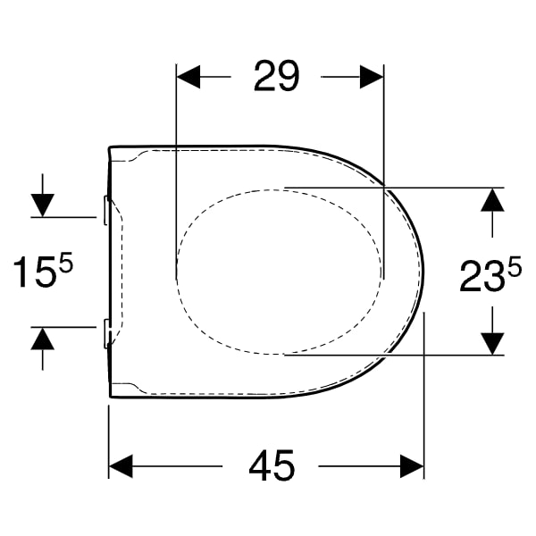 Geberit iCon WC-Sitz, Befestigung von oben m. Absenka., Quick Release, weiß matt