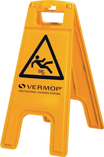 Warnschild Achtung Rutschgefahr B 280xH 580mm gelb/schwarz VERMOP Warnschild Achtung Rutschgefahr B 280xH 580mm gelb/schwarz VERMOP
