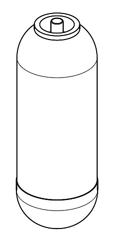 Gruenbeck Druckflasche gefüllt GSX, VGX 9